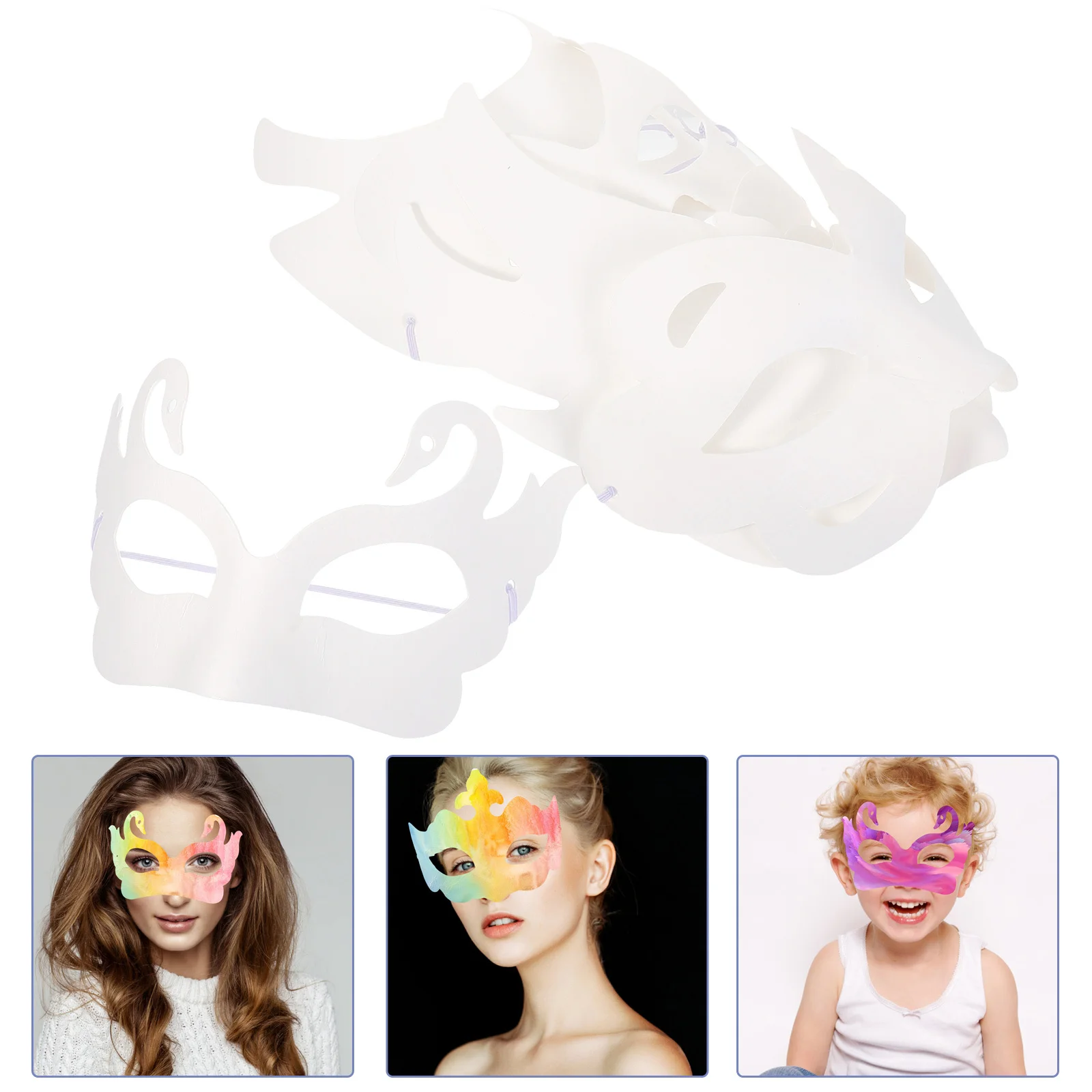 

12Pcs Blank DIY Paper Masks Masquerade Mask for Party Cosplay Crafting Paintable White Halloween Mask Masquerade Masks for Women