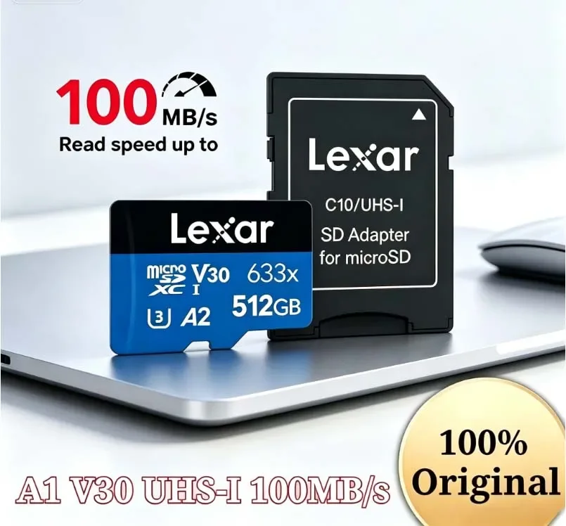 Lexar 633X Memory Card Micro SD Card SDHC/SDXC UHS-I Class 10 128GB 64GB 32GB Blue Flash Cards TF Cards Dashcam Camcorder