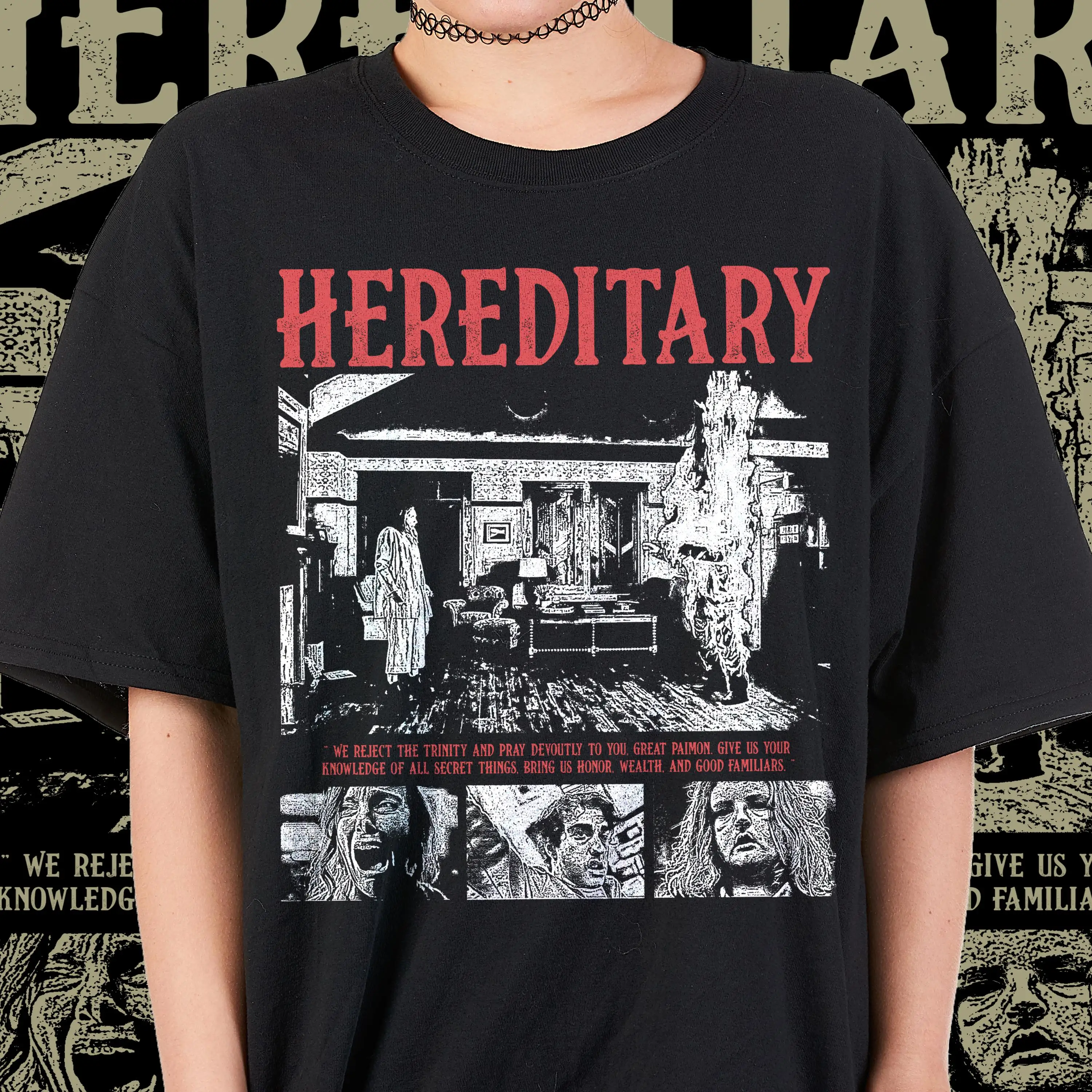Camiseta Vintage hereditaria, camiseta de terror, Ari Aster, ropa de película de terror, camisa gráfica de manga corta, Unisex, hombres y mujeres, todas las estaciones