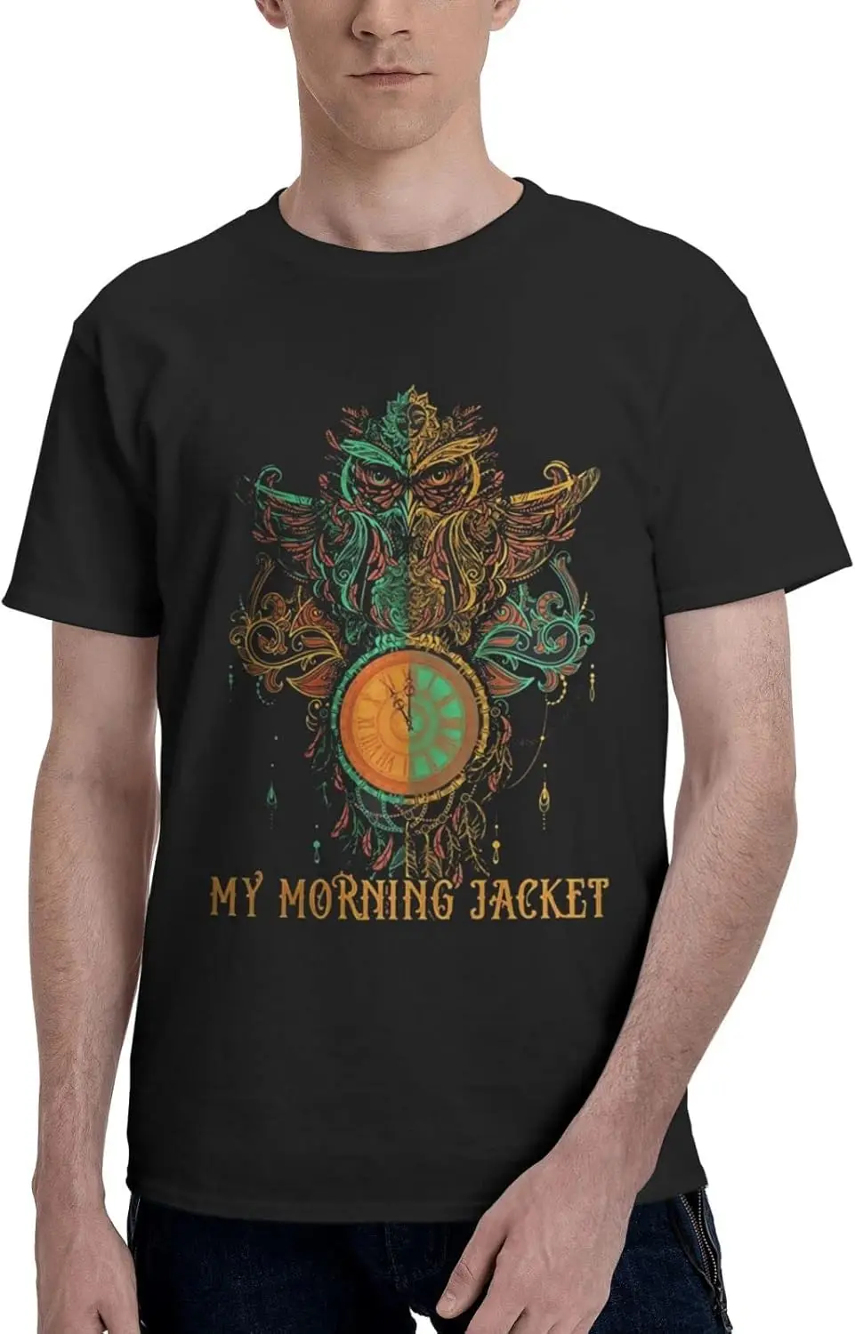 My American Morning Rock Jacket Band Shirt Hombres jóvenes y adultos Jóvenes Hombres Camisetas hawaianas de manga corta