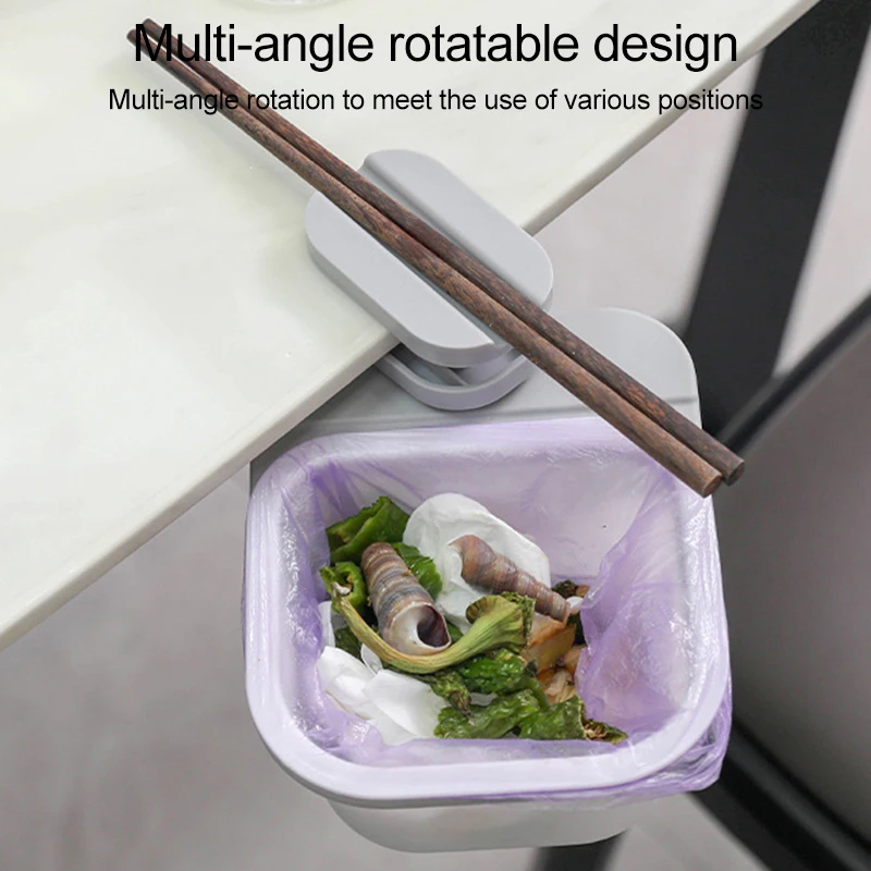 Trash Tray Rotation Desk Dustbin Small Size Widely Applied Useful Plastic Under Table Trash Tray Desk Trash Can