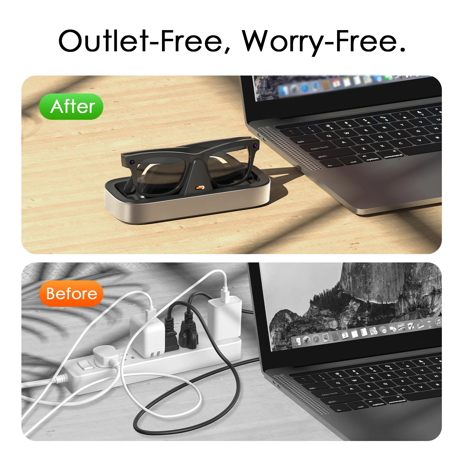 

Charging Dock for Meta Smart Glasses for Wayfarer for Skyler for Headliner for Oakley HSTN LED Indicator