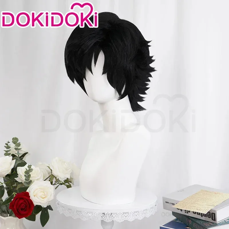 IN STOCK Clive Rosfield Wig Game Final Fantasy XVI Cosplay Wig DokiDoki Clive Rosfield Men Black Short Hair Free Wig Cap