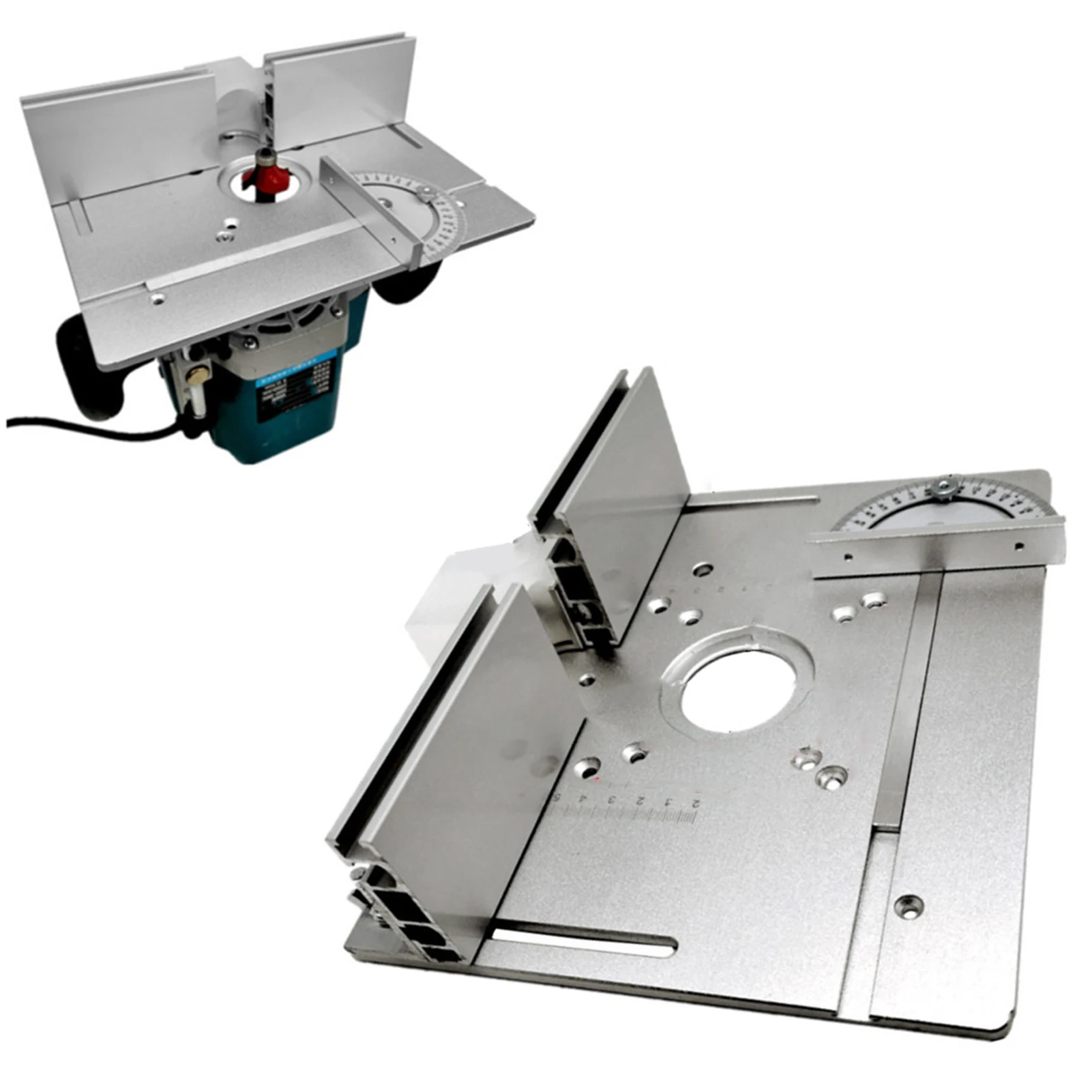 Router Table Insert Plate 2 in 1 Woodworking Bench Flip Board for Electric Routing Trimming Machine
