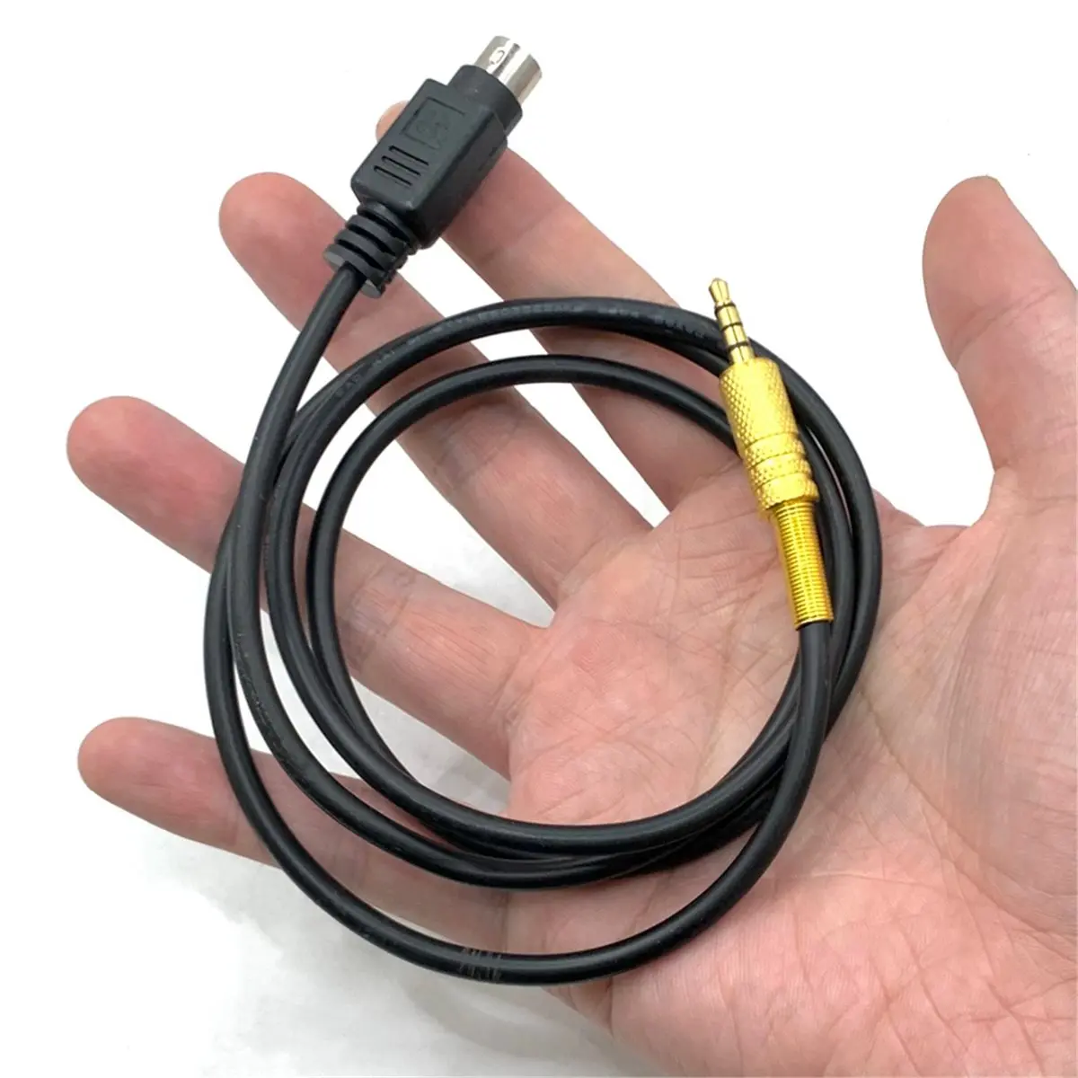 （2026 SUMMER）Radio Audio PTT Adapter Cable Mini DIN 6 to 3.5mm, Radio Sound Card Connection Cable for FT-891/857/817/991/450D