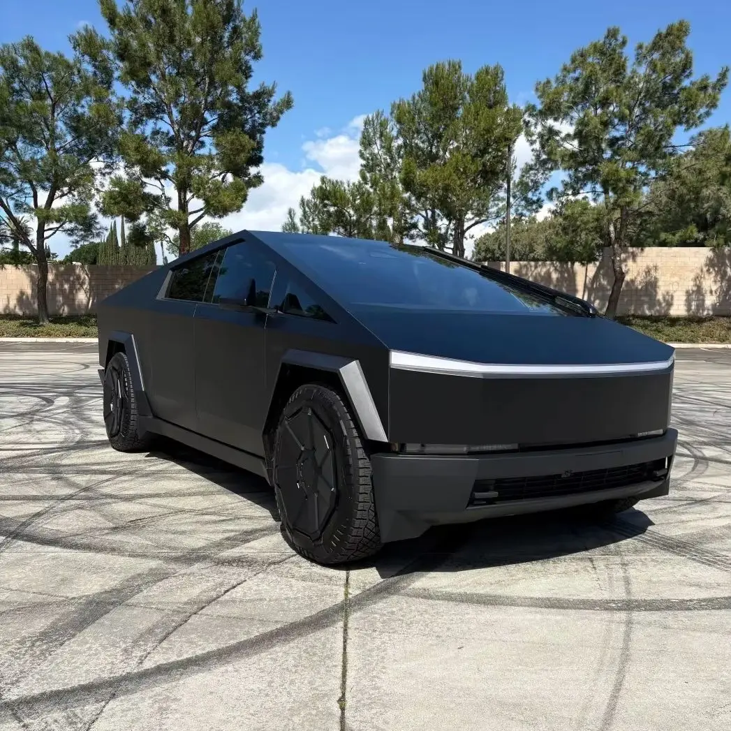 9Mil Paint Protection Film For Tesla Cybertruck 2024 2025 2026 Samurai Black Precut PPF Color Changing Film Anti-scratch Stickers DIY Color Car Accessories