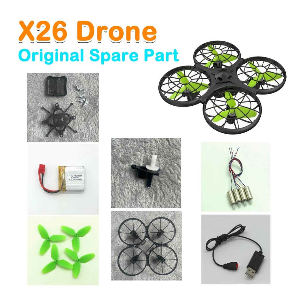 SYMA X26 X26A Drone Original Spare Part X26 Propeller Blade / Motor Engine / Motor Base / USB Charger / Body Shell Accessory