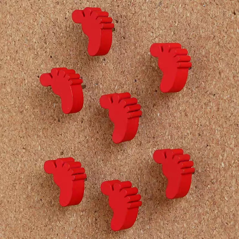 

Cute Foot Shaped Thumbtacks for Cork Felt Boards Bulletin Boards Photo Walls Classroom Decor Material Multifunctional