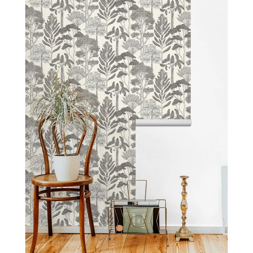 ورق جدران عتيق قابل للتقشير واللصق مقاوم للماء للحمام، ورق اتصال بنمط شجرة بوهو للخزائن والأدراج ذاتية اللصق #2