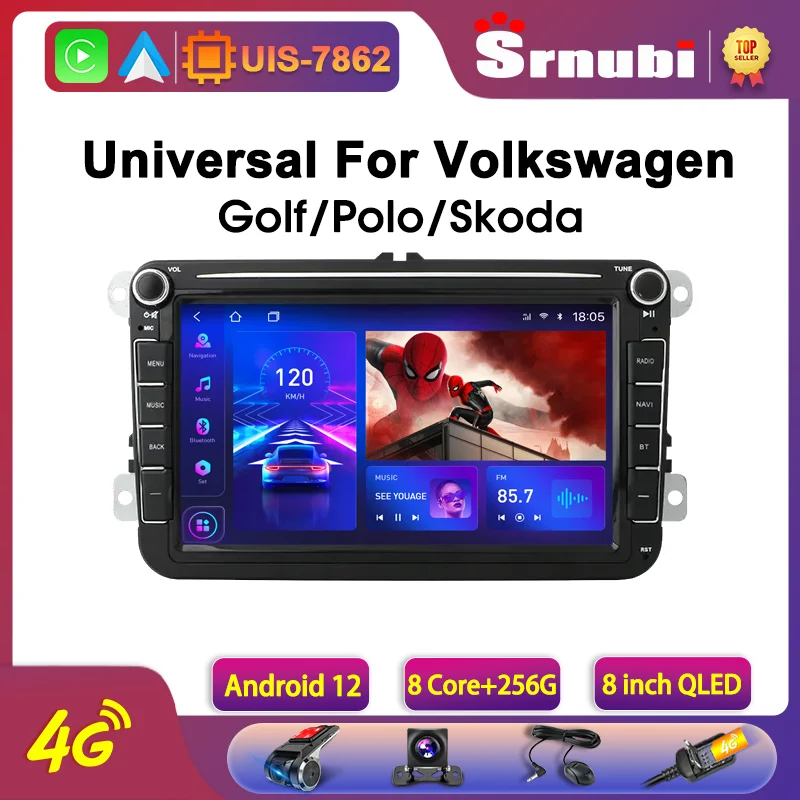 

Srnubi Android Car radio For Volkswagen VW Passat CC Tiguan Touran GOLF Skoda Octavia 2Din 4G WIFI Carplay Navigation Head Unit