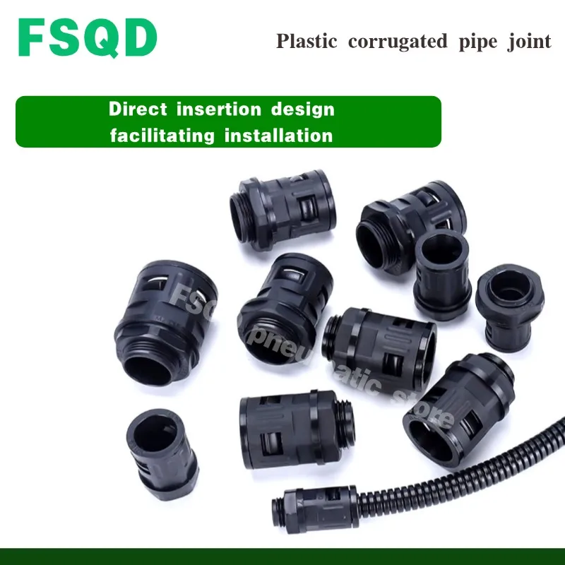 Straight-through quick connector AD10 AD13 AD15.8 AD18.5 AD21.2 AD25 AD28.5  Plastic corrugated pipe joint Tool