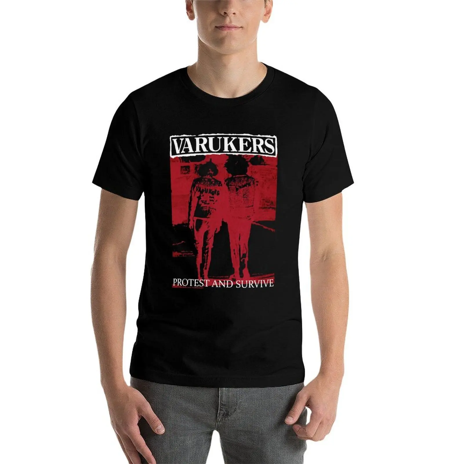 

Special Present The Varukers Protest And Survive Punk Oi Cute Graphic Gifts T-Shirt t shirts for man slim fit T-Shirt