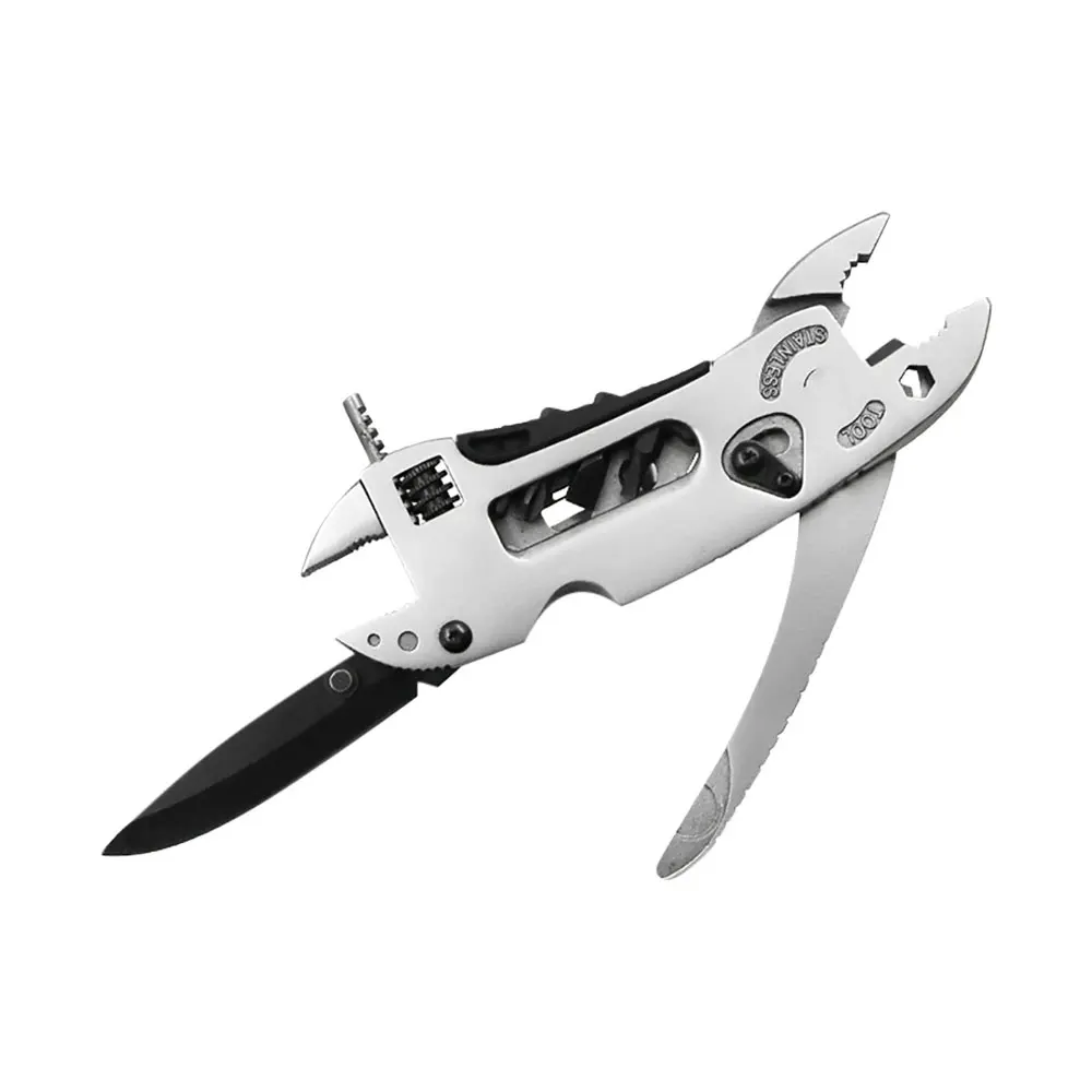 Multitool Pliers Pocket Knife Screwdriver Set Adjustable Wrench Jaw Spanner Mini Portable Outdoor Camping Pliers Survival Tool