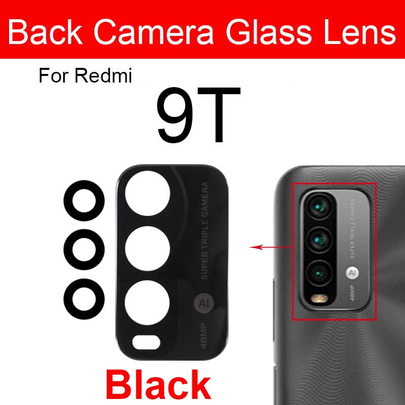 2Pcs/lot Back Rear Camera Glass Lens For Xiaomi Redmi 10 9 8 7 6 Pro 9T 9C 9A 8A 7A 6A Back Camera Glass Lens With Adhensive