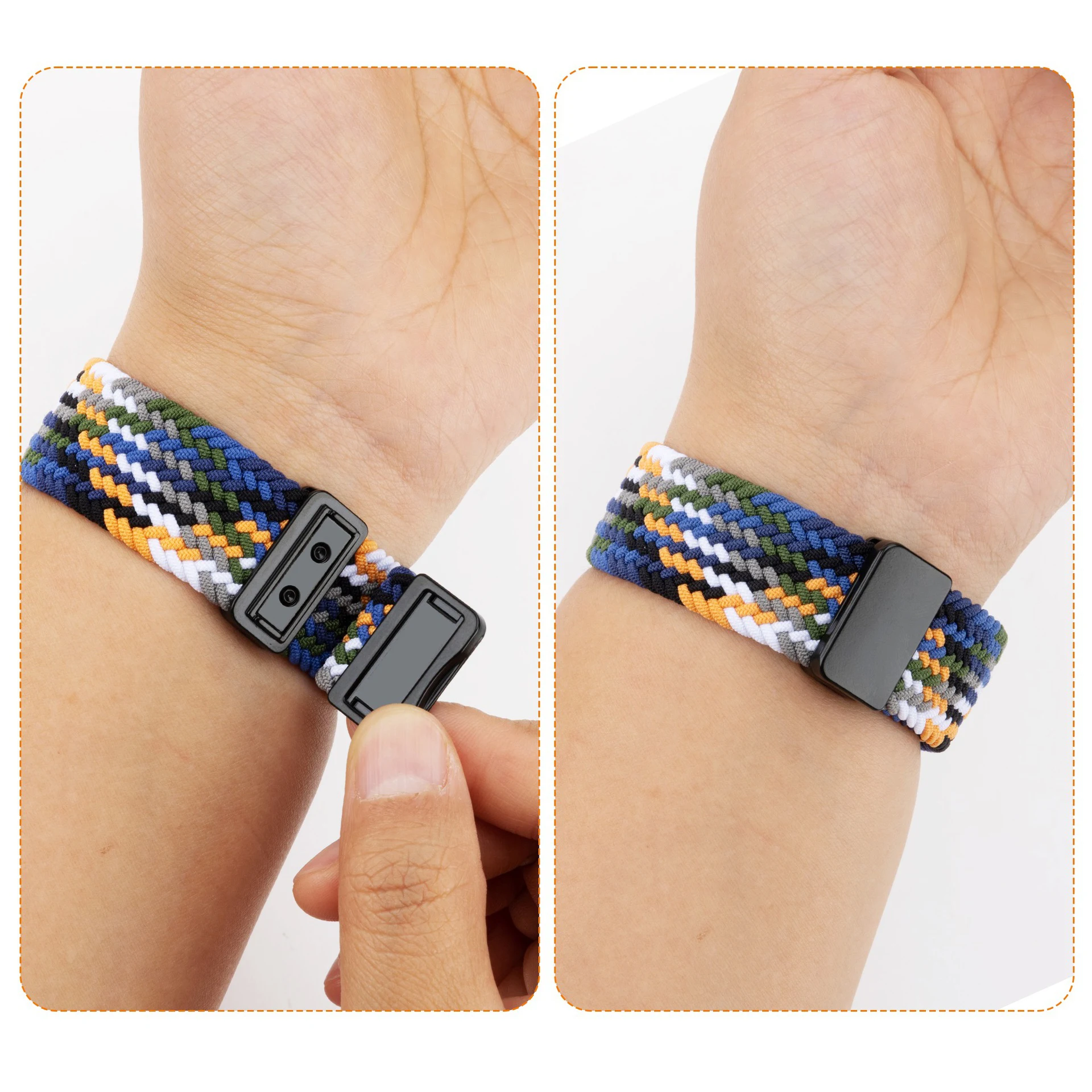 Magnetic Braided Nylon Loop Band for Xiaomi Redmi Watch 5 4 Strap Adjustable Sport Replacement Correa Bracelet Mi Band 9Pro 8Pro image 3