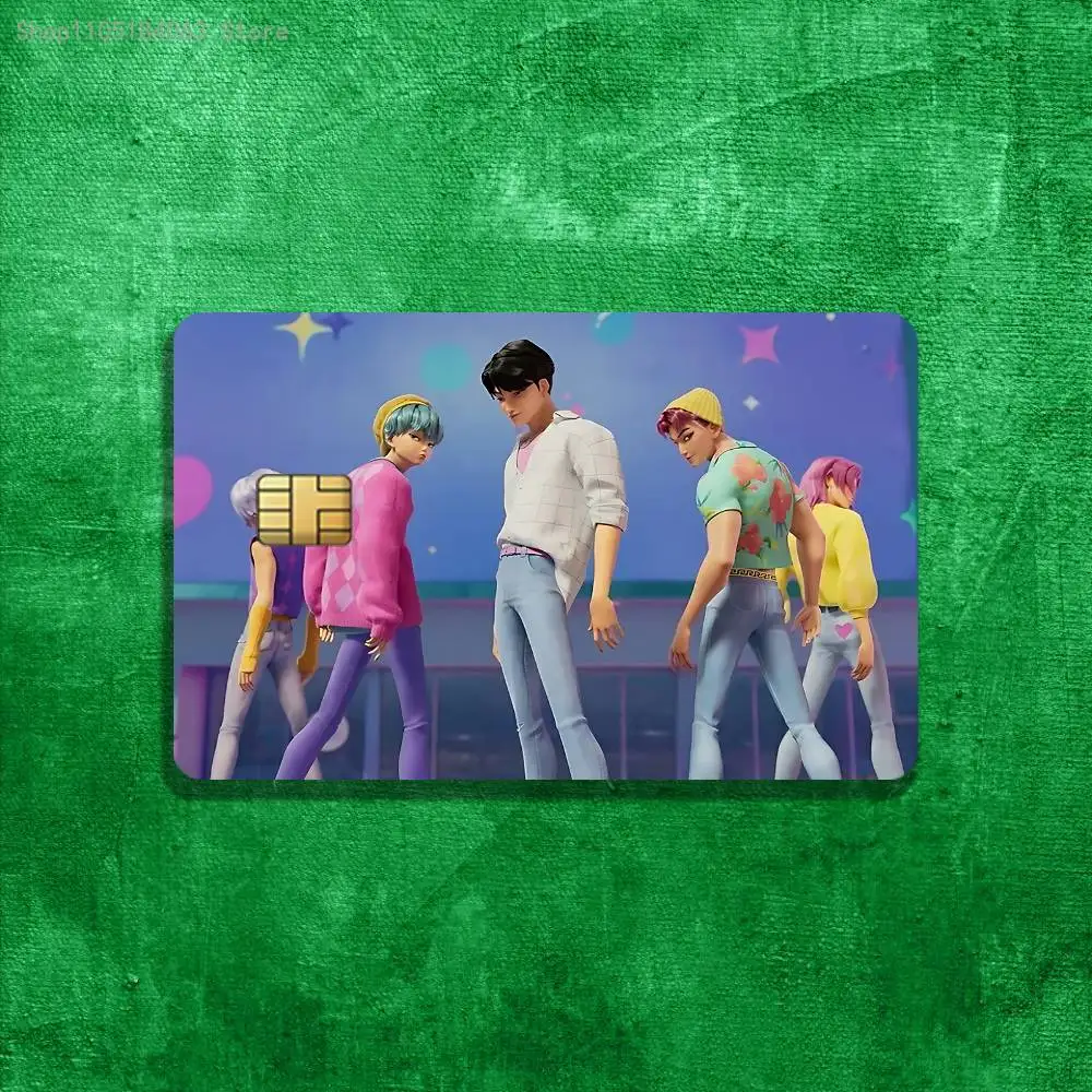 ملصقات S-Saja Boys لخصم الائتمان والخصم والبنك وبطاقة شحن الحافلة المترو المقاومة للماء لتزيين الملصقات