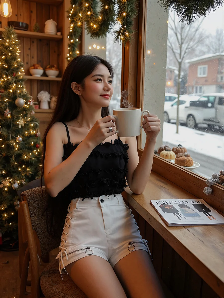 السراويل النسائية القطن مكشكش Cottagecore Bowknot Fairycore الحلو بناتي Preppy الربيع الكورية طالب جامعي تنورة السراويل لطيف