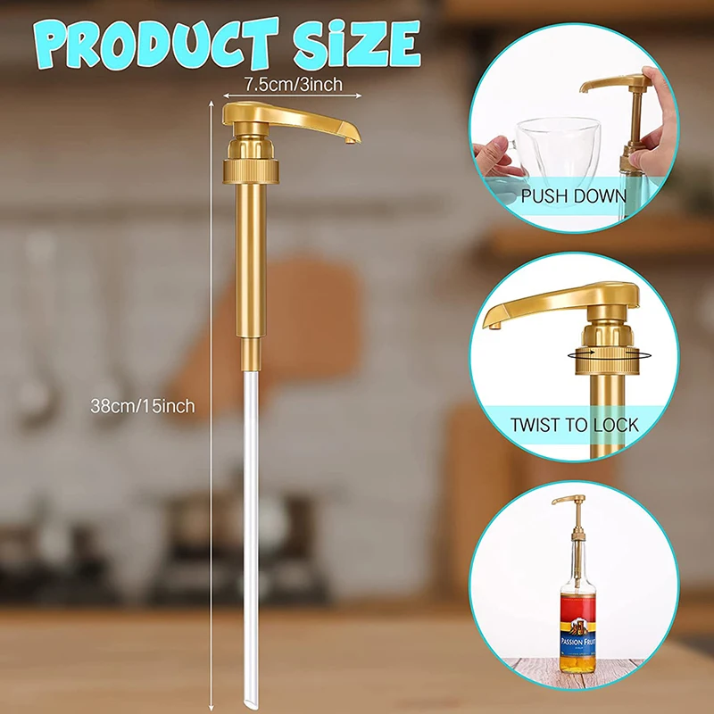 1/5Pcs Coffee 750ML Dispenser Syrup Pump Black Liquid Dispenser for Syrup 10Ml Juice Bottle Dispenser Pump.