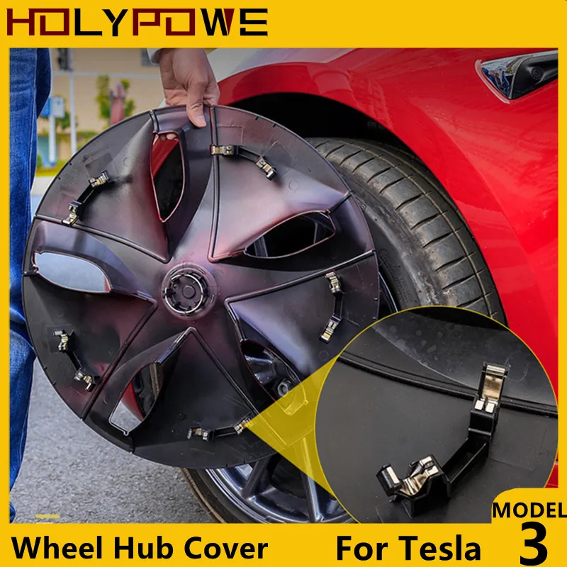 For Tesla Model 3 High Performance 18 Inch Wheel Hub Cover Tire Protection Trim Rinng Decorative Exterior Modified Accessories