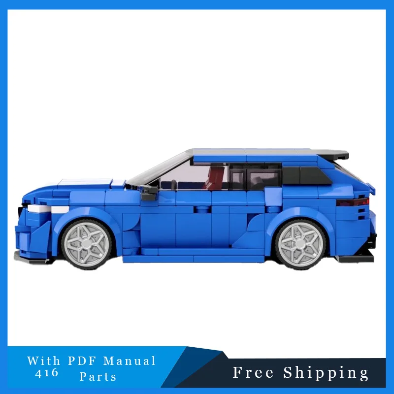 

416 шт., хит продаж, MOC, креативный дорожный спортивный автомобиль, модульные строительные блоки, модель, детские образовательные сборные игрушки, подарки на день рождения