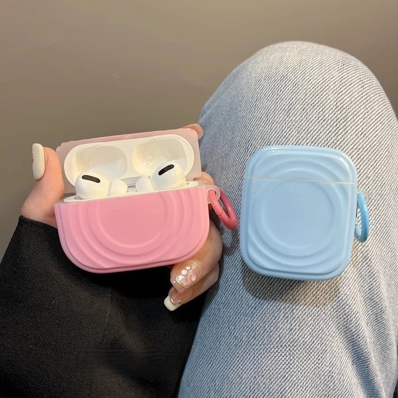 

Water Ripple Liquid Silicone Shockproof Earphone Case For Apple AirPods Pro 2 AirPods 4 3 2 1 Wireless Bluetooth Headphone Cover