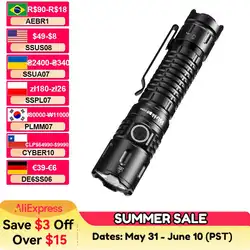 Wurkkos TD04 Flashlight 21700 Rechargeable Dual-Mode Tactical Flashlight USB-C Interface 3000 Lm Everyday Carry with Tail Switch