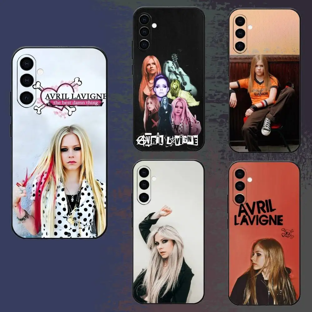 

A-Svril Singer L-Lavigne Phone Case For Samsung Galaxy A73,A72,A71,A70,A52,A51 Others Soft Black Cover