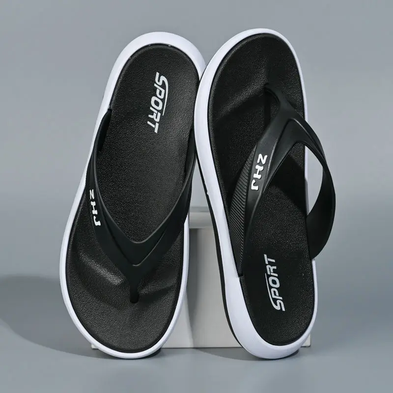 Men\'s Shoe Flip Flops Shiatsu Sabot Slides Soft Flat Beach Male Slipper Living Room Cheap Shoes Hot Trendy Original Low Price