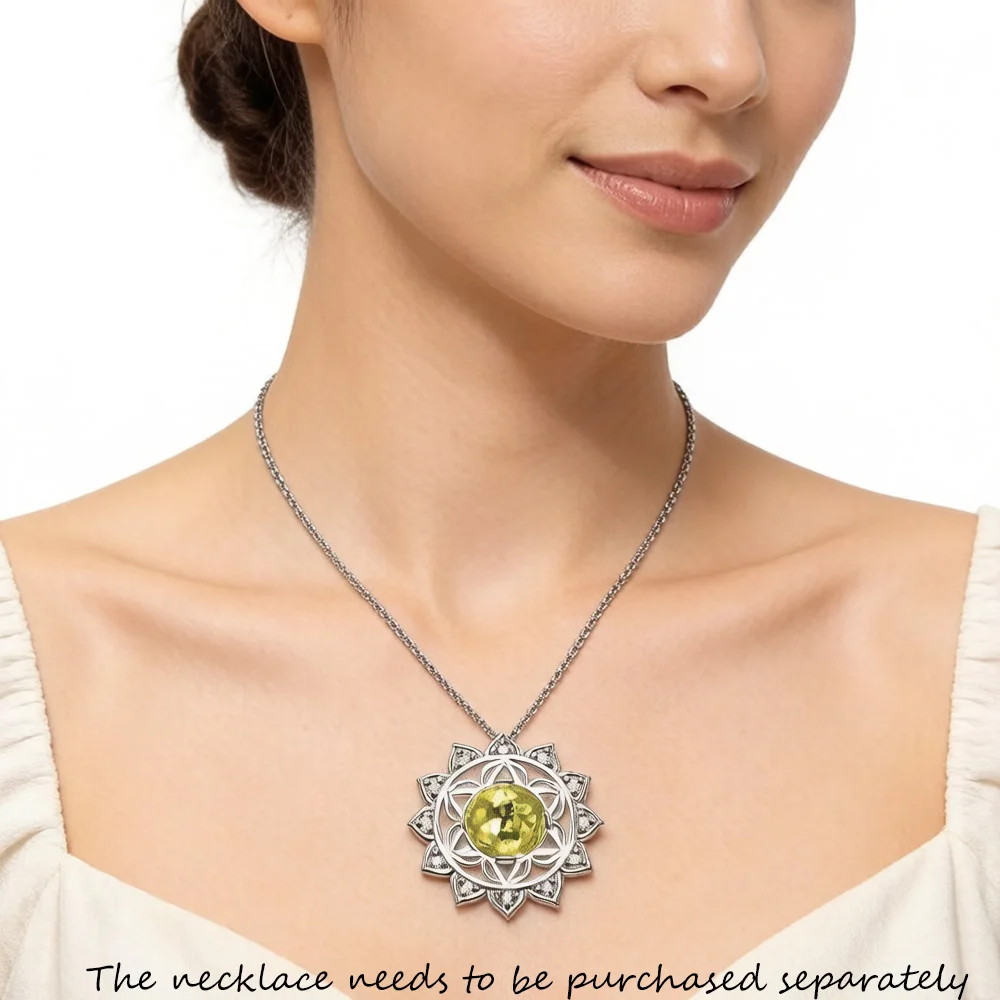 Pendant Anahata Heart Chakra Fashion Glam Sterling 925 Silver Jewelry Europe Vintage Soul Gift For Women