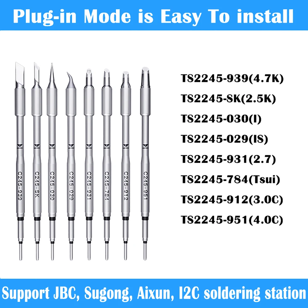 I2C Aixun Đầu Hàn C115 C210 C245 Cho Máy JBC/I2C/Jabe/XSoldering/JCID Aixun T3A t3B Bộ Hàn Mũi Hàn