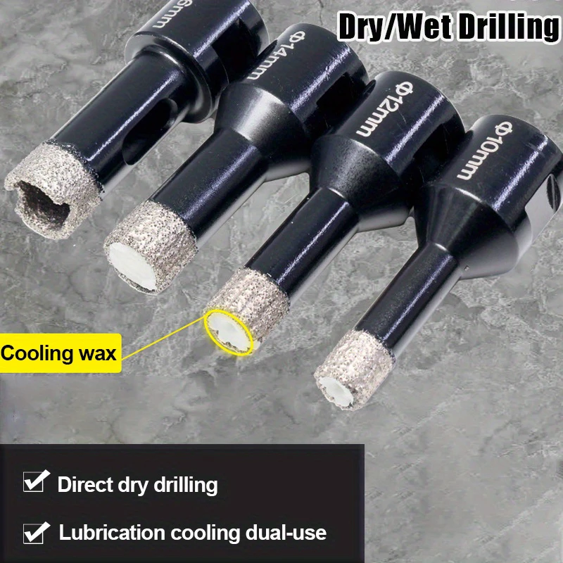 

6-16 мм M14 Алмазное сверло с сухой/влажной пайкой, вакуумная пайка, коронки для фарфора, керамики, мрамора, сверлильные инструменты