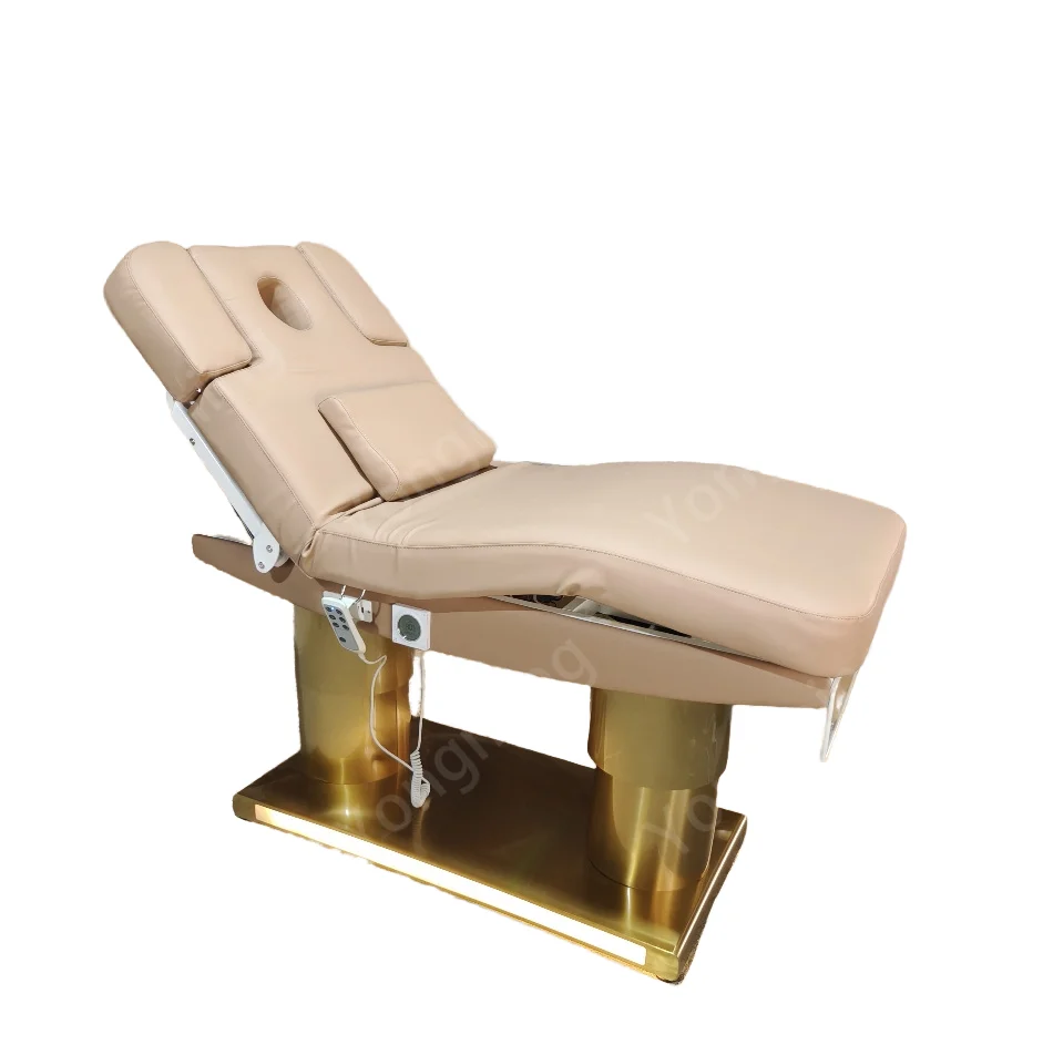 

Electric Massage Table, 3 Motor Beauty Bed with PU Leather, Reclining Medical Examination Chair, Aesthetic Facial Spa Salon Bed