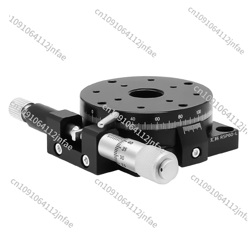 

Вращающаяся платформа по оси R. Ручной высокоточный смещающий стол на 360°. ° Угловой точной настройки оптического направляющего стола RS60/90/125