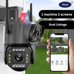 WiFi Camera 8MP Dual Lens Dual Screen Outdoor Wireless Camera Bidirectional Audio AI Human Automatic Tracking Dual Lens Camera