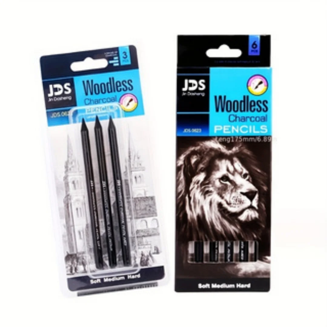Professional Charcoal Pencils Soft Medium Hard Set, Art Drawing Sketching Pencils for Students, Office & Journaling Stationery