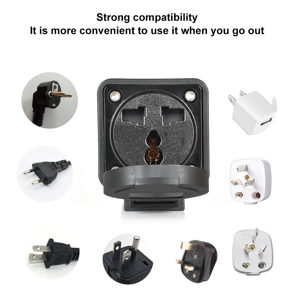 EV Discharge Adapter EVSE IEC62196 Electric Car Side Cable Plug For Outdoor Camping Type1 To AC Universal Charging Socket Outlet