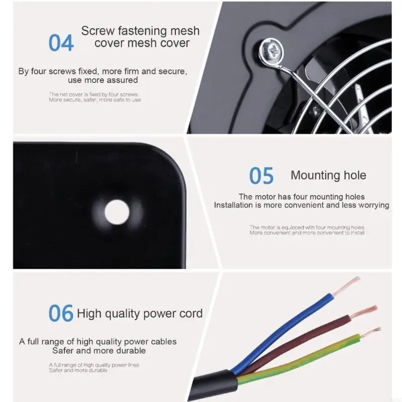 A0NC 220V Quạt Thông Gió Công Nghiệp Quạt Hút Tường Cửa Sổ Hút Cho Nhà Bếp Phòng Tắm Và Phòng Giặt Giặt