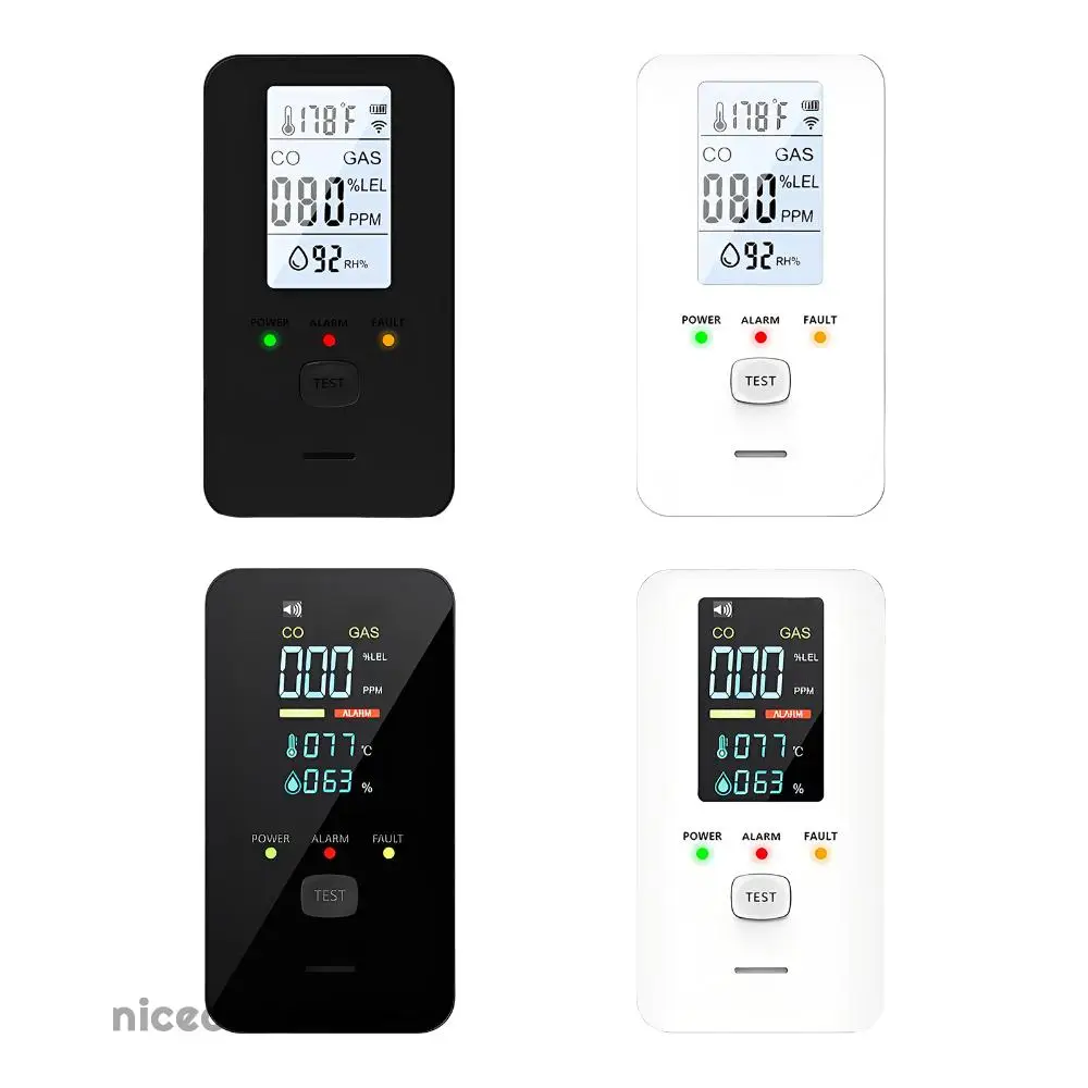 

Natural Gas Detector Alarm Plug in with LED Color Display Rv Methane Gas Detector for Home Kitchen Hotels RV Apartment Travel