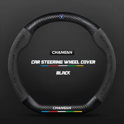Carbon Fiber Auto Steering Wheel Cover Alcantara for Changan CS35 Plus CS85 Aslvin CS75 CS95 CS15 CS70 Eado Raeton CS55 CX20