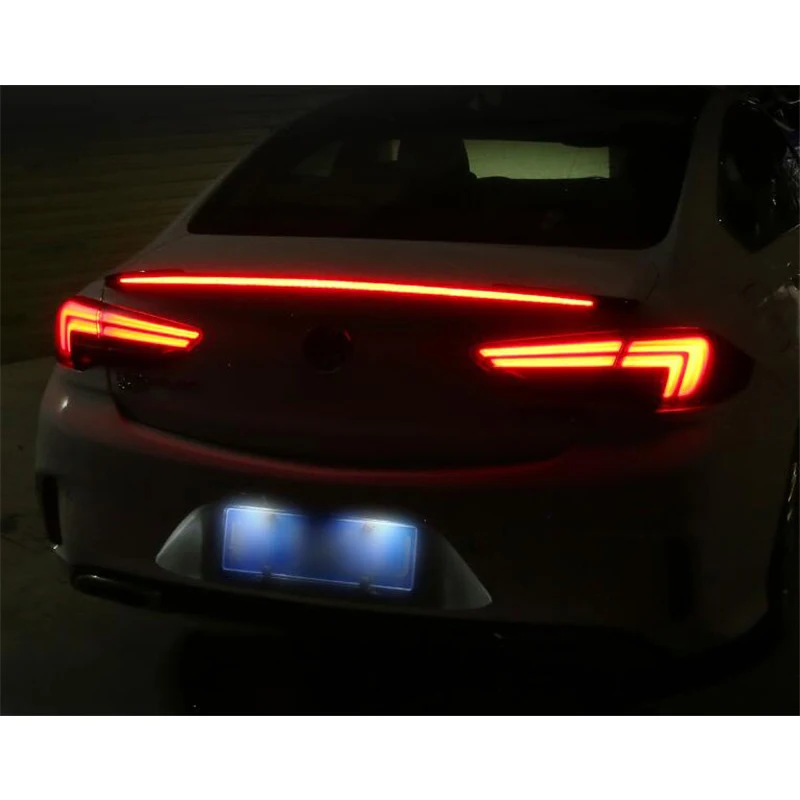 For Buick Regal Opel Insignia New Spoiler 2017 18 19 ABS Long Lamp Wing Tail Opel Insignia Car Trunk Rear Lip Refit Accessories