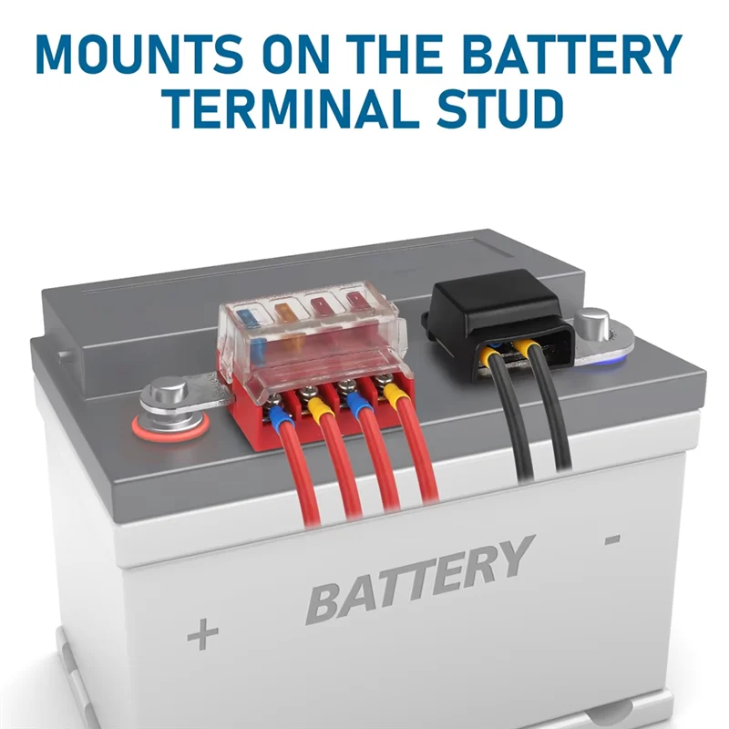 Reliable-M10 100A 32V 4 Circuit Kit Blade Fuse Block Battery Terminal Mount Busbar Boating Equipment For Car Yacht Truck