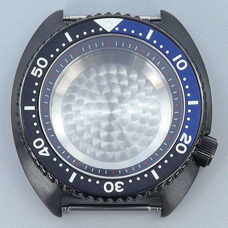 45mm 009 caixa de relógio vidro safira à prova dwaterproof água com anel capítulo para seiko nh35 nh36 nh38 nh34 28.5mm dial modificado grande abalone