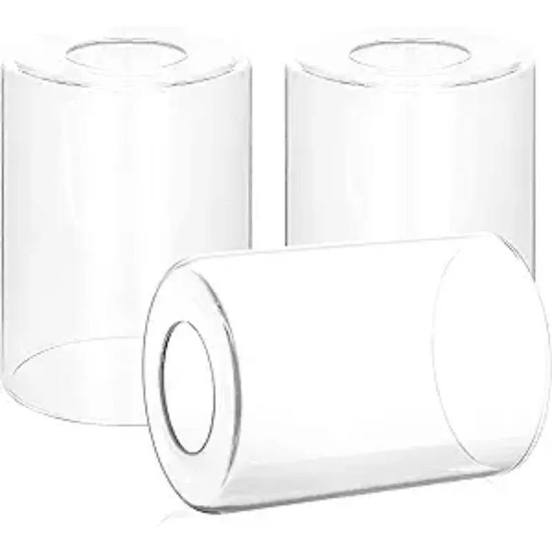

1pc Clear Glass Lamp Shade Replacement 5.91" H,3.94" D,1.65" Fitter - Cylinder Pendant Light Shades for Chandelier Shades