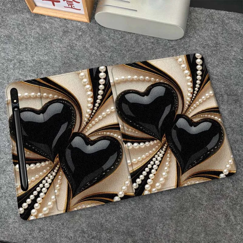 

Чехол для планшета Samsung Galaxy Tab S10 S9 S8 S7 FE Lite с гибкой подставкой и дизайном «Сияющее сердце» — популярный подарок