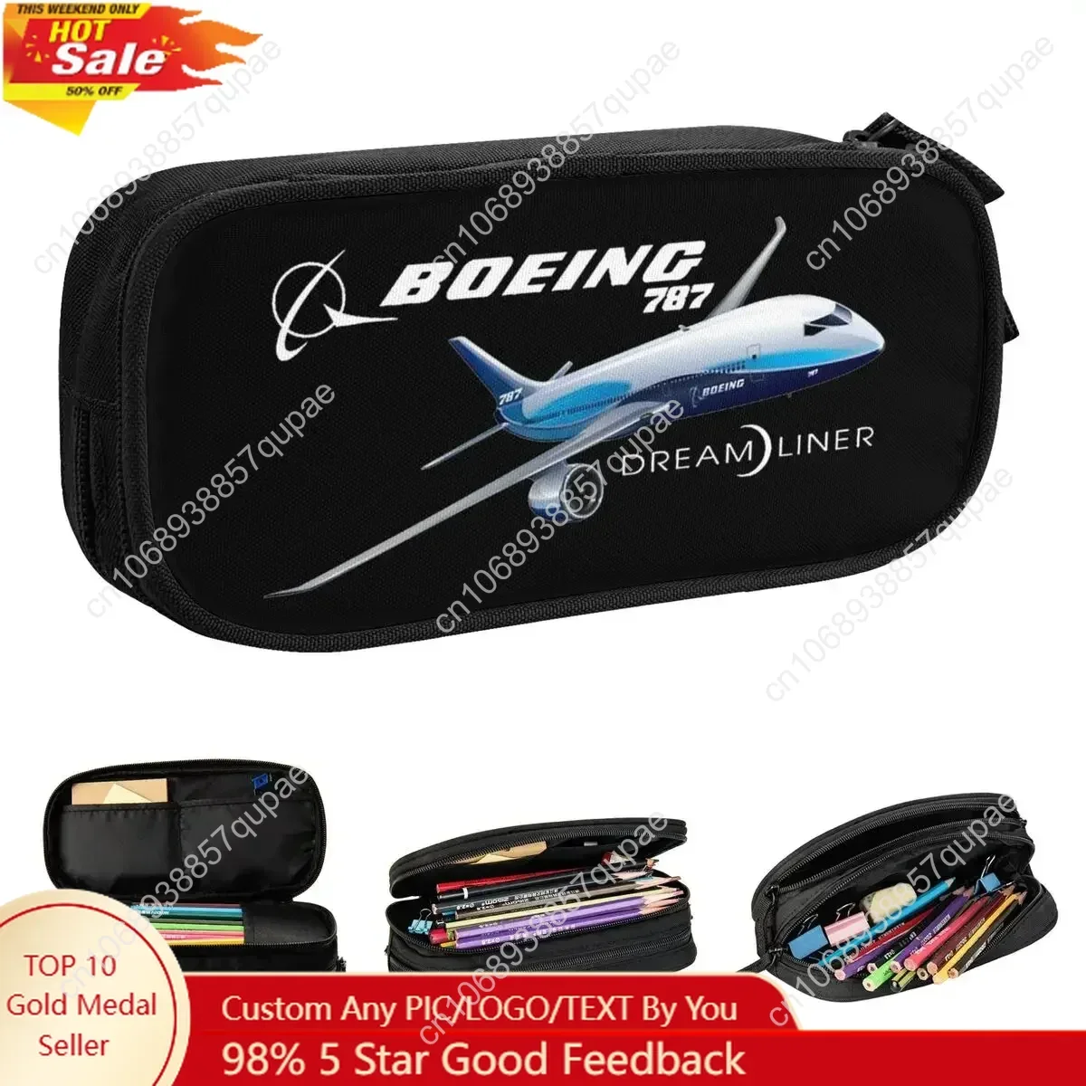 

Boeing 787 Dreamliner Pencil Case Lovely Airplane Pen Bag Girls Boys Large Storage Office Cosmetic Pencilcases