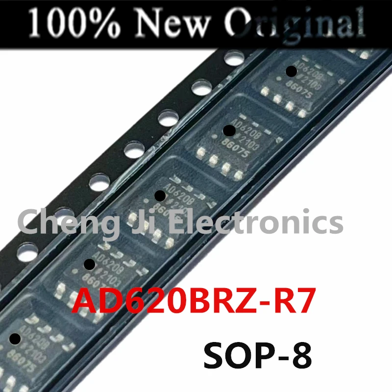 5PCS/Lot     AD620BRZ     AD620BRZ-R7    SOIC-8    Marking：AD620B   New original low-power instrument amplifier chip