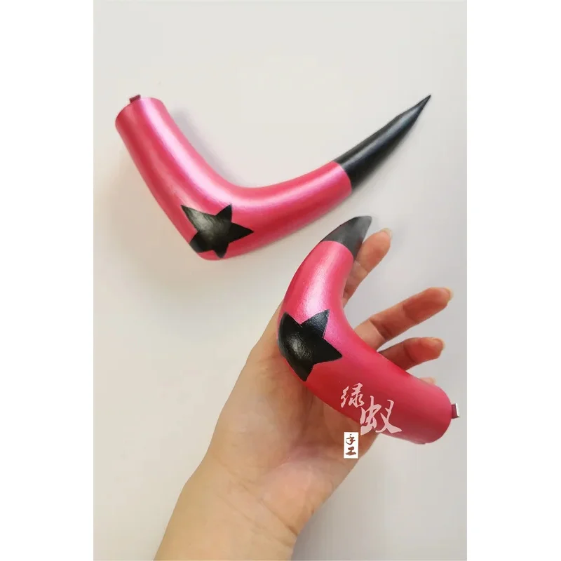 NewNew Hazbin Hotel Helluva Boss Verosika Mayday تأثيري قرون أغطية الرأس دبوس مشبك شعر أنيمي دبوس الشعر هالوين كرنك ؛ 5 ، v'8.d؛