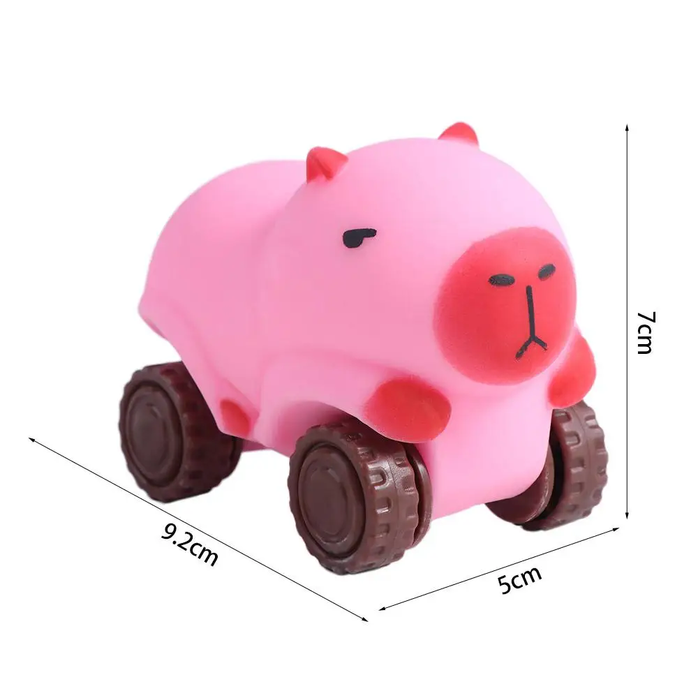 Stretchable Car Capybara Squeeze Toy with Wheel Elongate Capybara Fidget Toy Slow Rebound High Elasticity Cute Pinch Toy