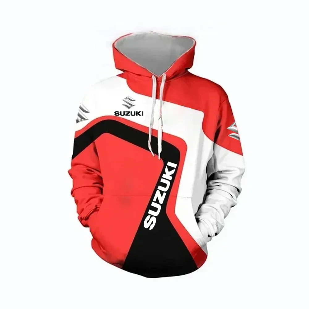 AliExpress Suzuki's new men's sports shirt with fashionable pattern 3D printing suitable for outdoor cycling and running cycling sweatshirt