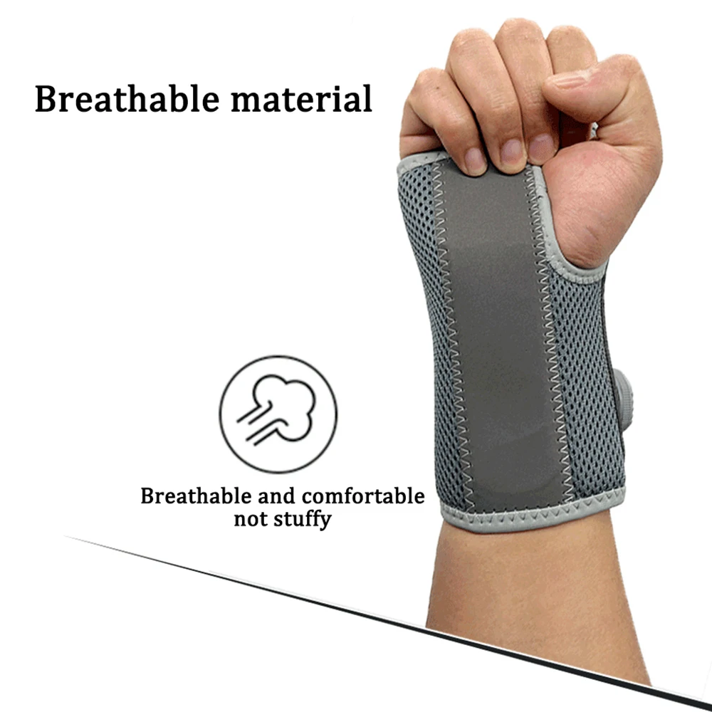 1Pc Wrist Guard Band Brace Breathable Knob Wristband Carpal Tunnel Sprains Support Straps Gym Musculation Sports Protect 2023